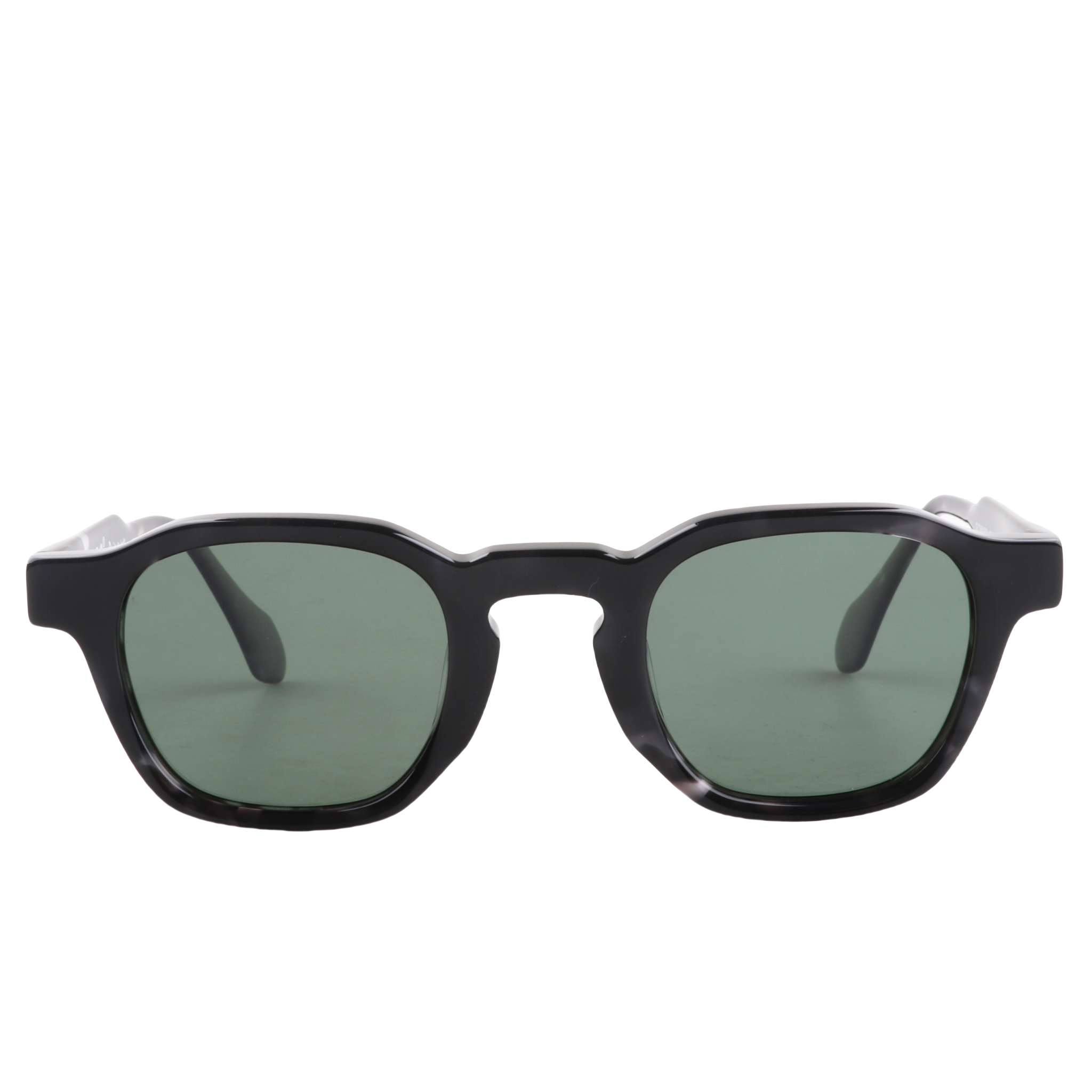 Lenzo Venetian Black Frame with Green Lenses Small