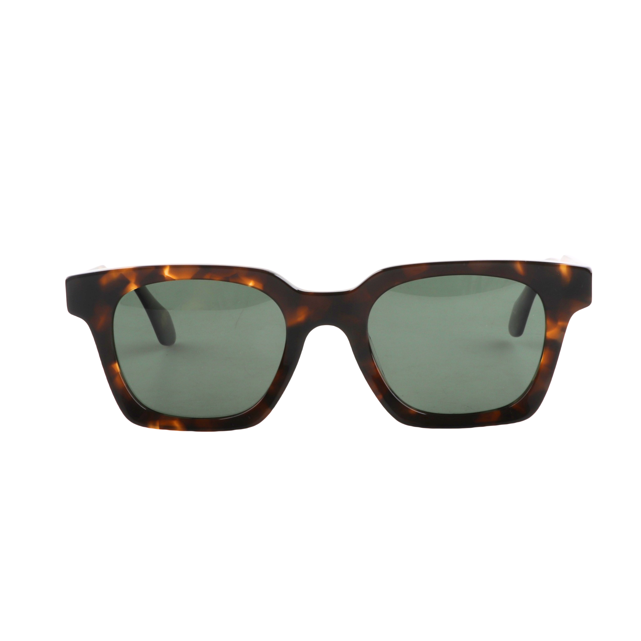 Lenzo Rave Woody Brown frame with Green Lenses Medium