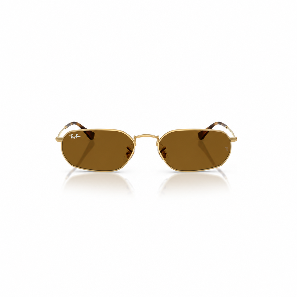 RAY-BAN RB3947 Sunglasses Gold Medium